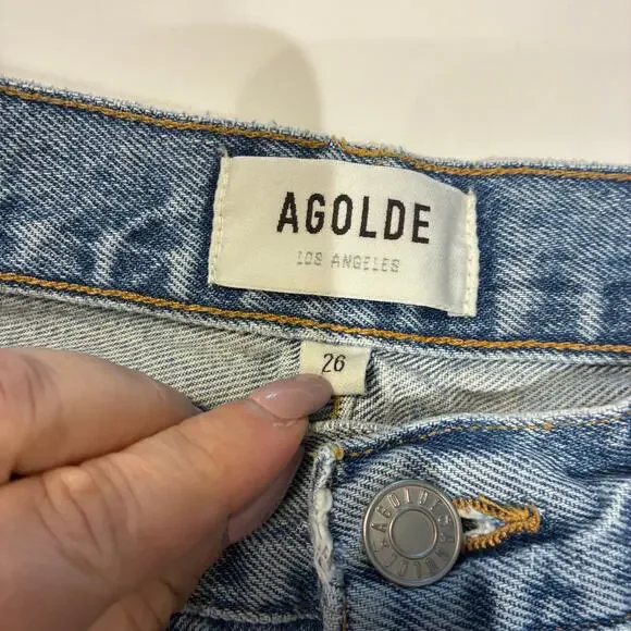 Agolde The 90's Pinch Waist Cropped Jeans Sz 26
